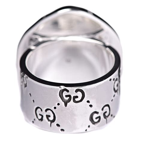 gucci rings skull|Gucci: Silver Ghost Skull Ring .